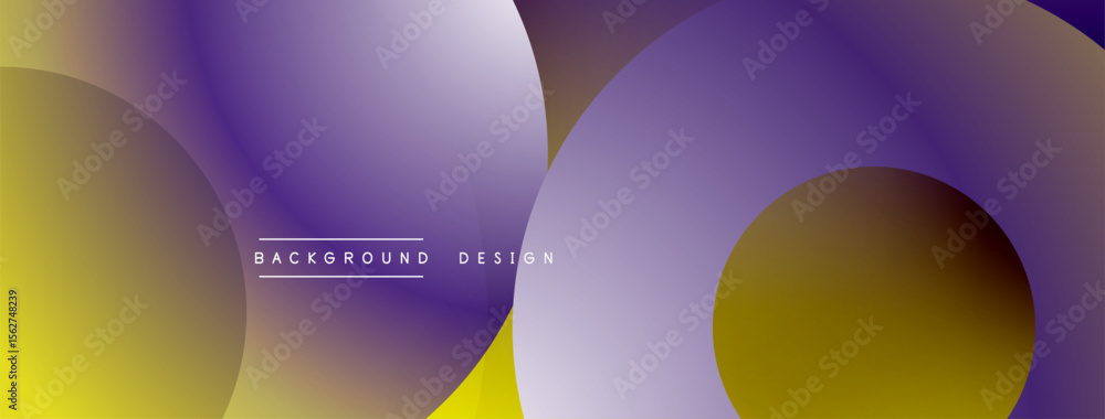 Poster abstract fluid shapes, purple, yellow gradients. modern design element, background texture. minimali