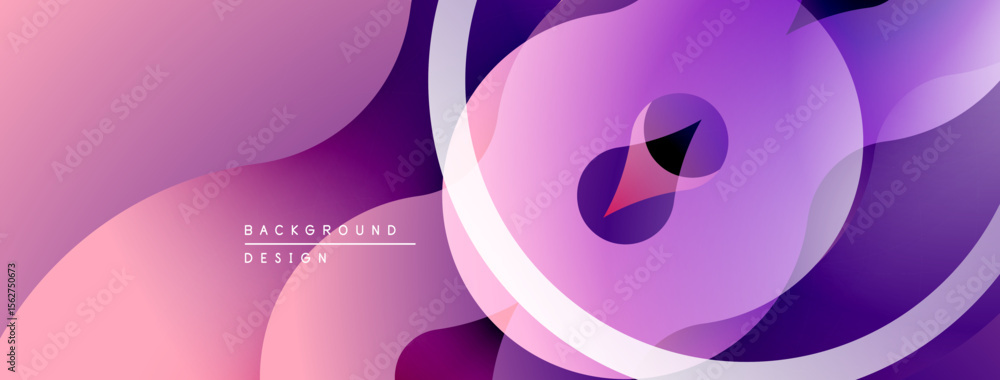 Poster abstract fluid shapes, purple hues, modern design. gradient layers create depth, smooth transitions,