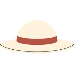 Flat Style Beach Fashion Hat
