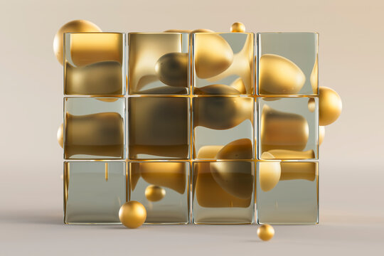 Golden Minimal Fluidity 3D Background