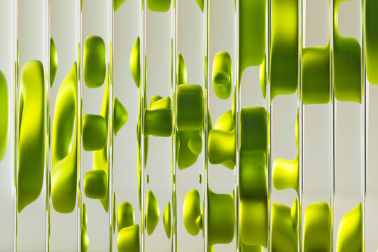 Green Minimal Fluidity 3D Background