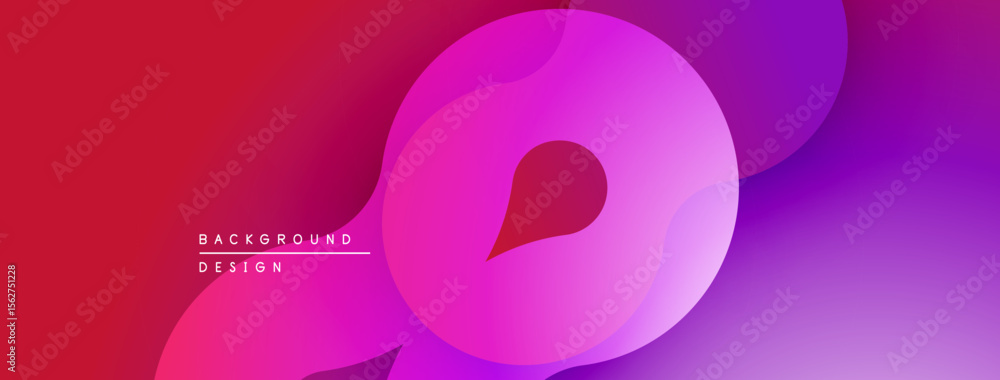 Poster Abstract gradient background. Overlapping shapes create dynamic visual effect. Vivid colors transition smoothly, offering modern aesthetic.