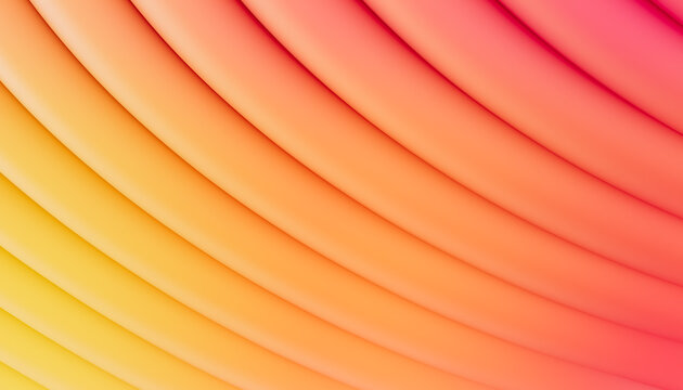 Abstract Gradient Texture of Pink and Yellow Wave Lines