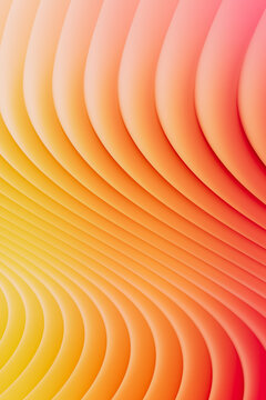 Abstract Gradient Texture of Pink and Yellow Wave Lines