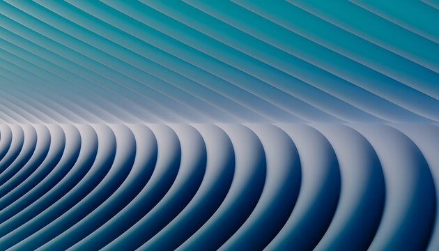 Abstract Blue and Green Wave Patterned Background Design