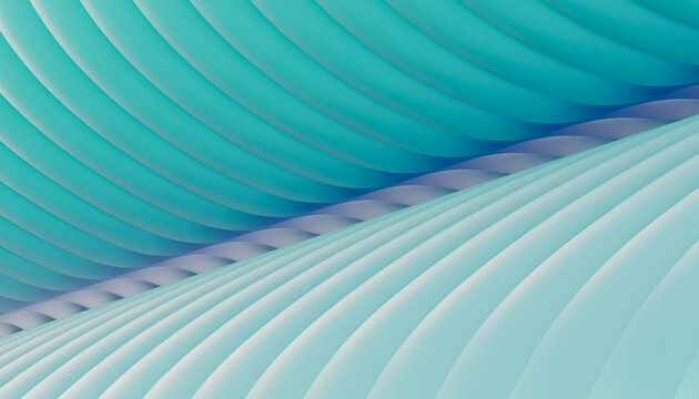 Abstract Blue and Green Wave Patterned Background Design
