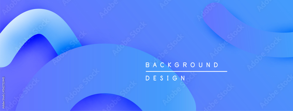 Poster Abstract blue gradients create flowing shapes. Minimalist design features text background, design. Modern aesthetic, clean composition.