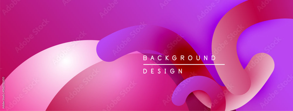 Poster abstract fluid shapes, vibrant magenta hues, smooth gradients. modern design element for backgrounds