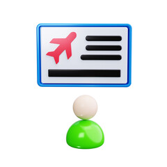 migration 3d render icons