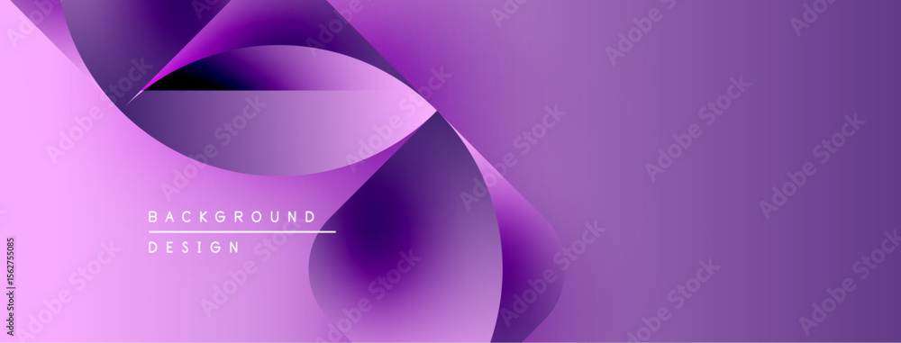 Poster abstract purple design features flowing shapes, gradients. minimalist style suitable for backgrounds