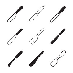 Cutting Knife Icons for Kitchen Use

