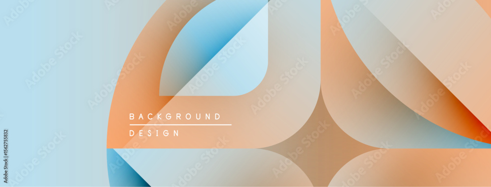 Poster Abstract flowing shapes, pastel colors. Modern design elements create dynamic visual texture. Background features soft gradients, curves.