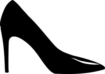 Silhouette of a High Heel Shoe &ndash; Vector Illustration
