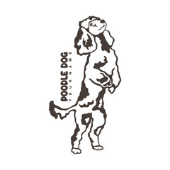 Poodle Dog logo design vector. Silhouette Poodle Dog Template Illustration. Icon Symbol