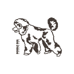 Poodle Dog logo design vector. Silhouette Poodle Dog Template Illustration. Icon Symbol
