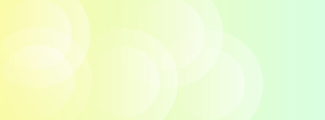 Banner background, colorful, green and yellow gradation, circles abstract . vector illustration