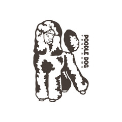 Poodle Dog logo design vector. Silhouette Poodle Dog Template Illustration. Icon Symbol