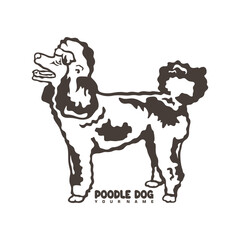 Poodle Dog logo design vector. Silhouette Poodle Dog Template Illustration. Icon Symbol