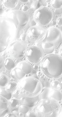 Close-up view of soapy bubbles