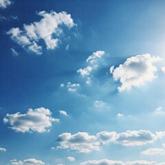 Fototapeta premium Bright skylight under white clouds