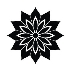 Abstract floral vector illustration with sun, leaf, and star elements, perfect for nature-inspired designs and decorations