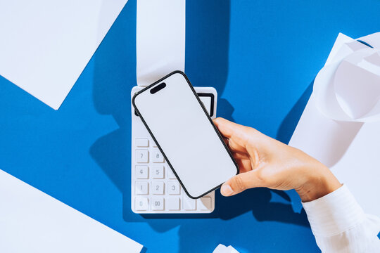 Paying with smartphone on terminal.