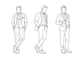 ポーズをとるビジネスマン01