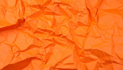 Crumpled Paper Texture on Flat Background, Wrinkled Paper Surface Close-up

