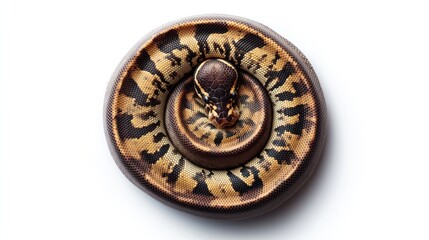 Obraz premium A snake coiled in a circle