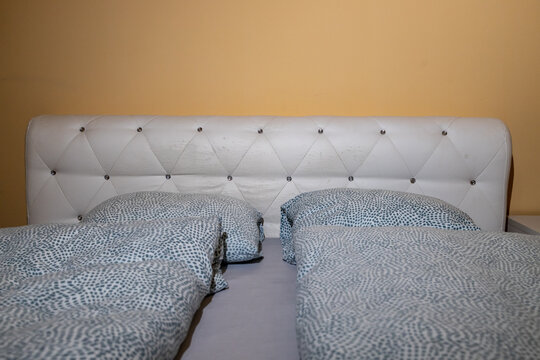Freshly made bed