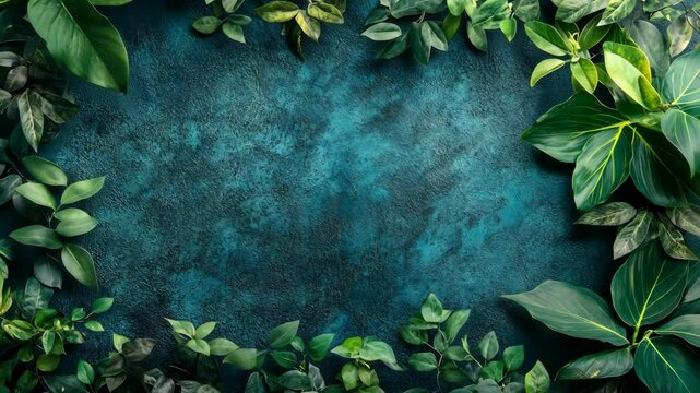 green leaves frame - Powered by Adobe