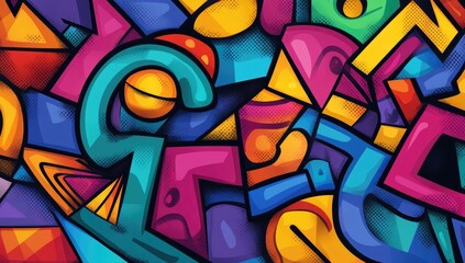 Vibrant abstract geometric pattern