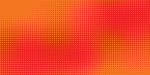 Dots halftone orange color pattern gradient texture with technology digital background