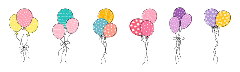 Balloon graphics collection, for design and decoration. Can be used in many ways such as stickers, scrapbooks, birthday cards, celebrations, Happy New Year, party decorations and many more.