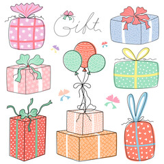 A collection of graphic gift designs, for design and decoration. Can be used in many ways such as stickers, scrapbooks, paper patterns, Christmas cards, crafts, gifts, and many more.