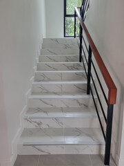 Interior staircase on abstract background