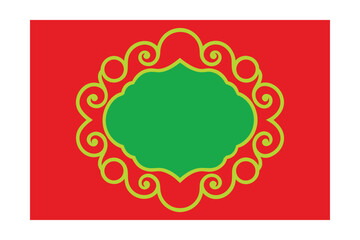 golden green background ornamental pattern design