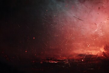 Fototapeta premium A dark, textured background with subtle red hues, perfect for creating an eerie atmosphere in horror or thriller films. 