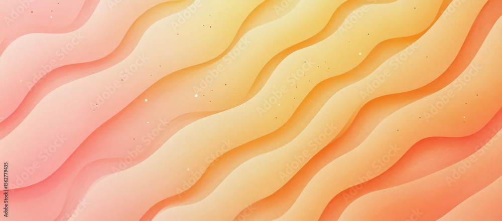 Poster abstract wave pattern with soft pink orange colors artistic modern design
