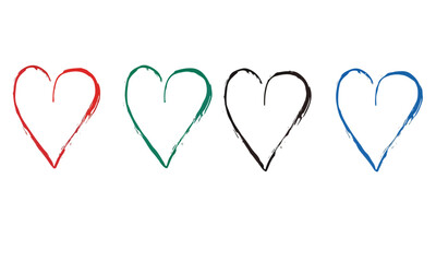 Heart Sketch Vector Collection