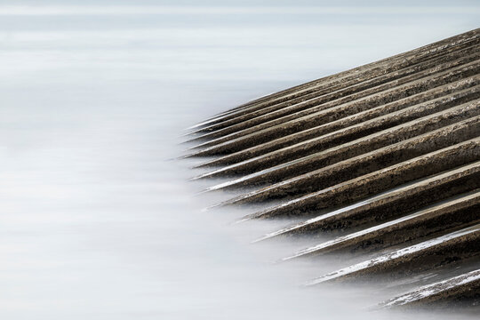 Groins on the coast