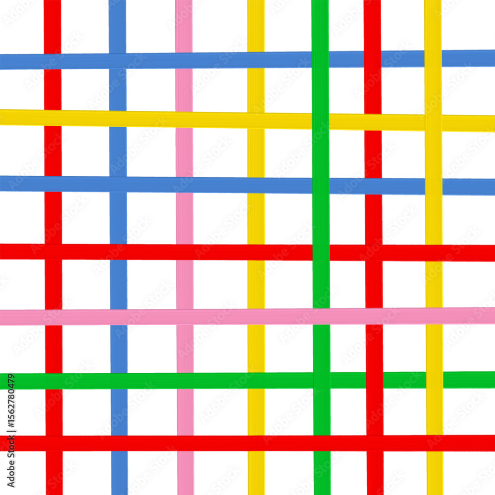 Poster the grid pattern is formed by overlapping lines of various colors. it looks clean and tidy, creating