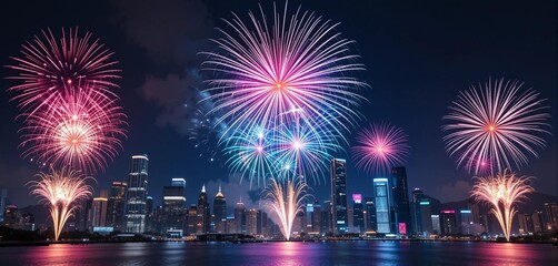 Firecrackers and anniversary background images, New Year, Festival, Fireworks, Banner Texture Advertising Posters