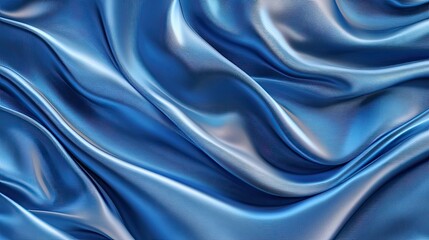 Fototapeta premium Blue Silk Drape Abstract Background.