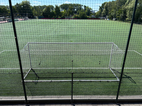 Fototapeta goal at soccer field