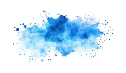 Obraz premium Abstract watercolor splatter, light blue