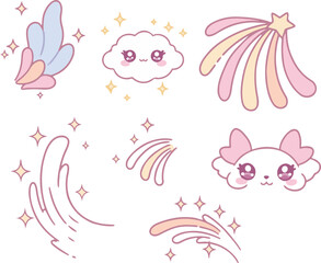 Cartoon pattern illustration with cute funny rabbits, pink flowers, and a bee, perfect for a cheerful summer nature design