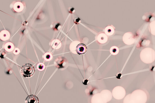 Abstract background of plexus net with connected lines and points