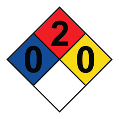 NFPA 704 diamond 0200 sign, vector illustration