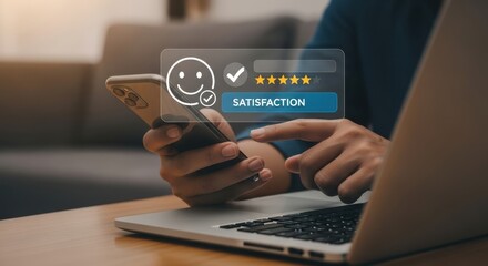 Positive Customer Feedback Mobile Device Satisfaction and User Experience on Laptop